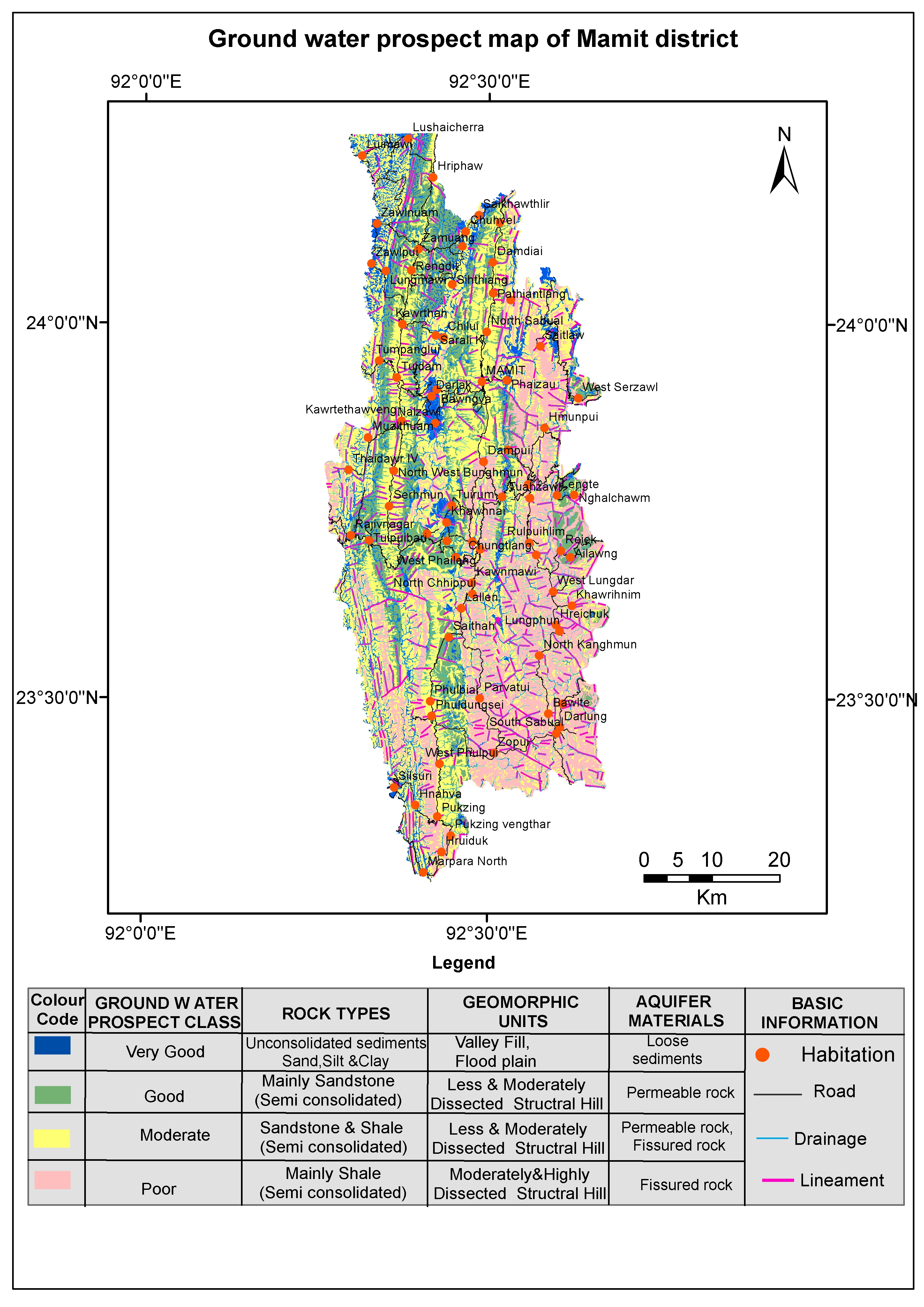 Lithology Map of Mamit